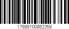 Código de barras (EAN, GTIN, SKU, ISBN): '17898100862358'