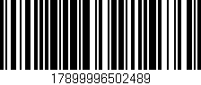 Código de barras (EAN, GTIN, SKU, ISBN): '17899996502489'