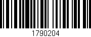 Código de barras (EAN, GTIN, SKU, ISBN): '1790204'