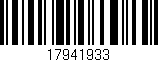 Código de barras (EAN, GTIN, SKU, ISBN): '17941933'