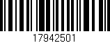 Código de barras (EAN, GTIN, SKU, ISBN): '17942501'
