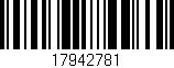Código de barras (EAN, GTIN, SKU, ISBN): '17942781'