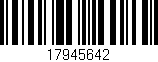 Código de barras (EAN, GTIN, SKU, ISBN): '17945642'