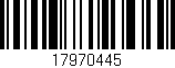 Código de barras (EAN, GTIN, SKU, ISBN): '17970445'