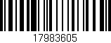 Código de barras (EAN, GTIN, SKU, ISBN): '17983605'