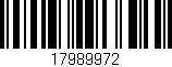 Código de barras (EAN, GTIN, SKU, ISBN): '17989972'
