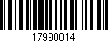 Código de barras (EAN, GTIN, SKU, ISBN): '17990014'