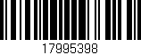Código de barras (EAN, GTIN, SKU, ISBN): '17995398'
