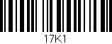 Código de barras (EAN, GTIN, SKU, ISBN): '17K1'