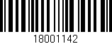 Código de barras (EAN, GTIN, SKU, ISBN): '18001142'