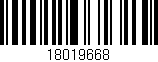Código de barras (EAN, GTIN, SKU, ISBN): '18019668'