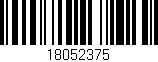 Código de barras (EAN, GTIN, SKU, ISBN): '18052375'