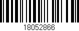 Código de barras (EAN, GTIN, SKU, ISBN): '18052866'