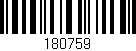 Código de barras (EAN, GTIN, SKU, ISBN): '180759'