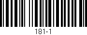 Código de barras (EAN, GTIN, SKU, ISBN): '181-1'