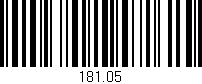 Código de barras (EAN, GTIN, SKU, ISBN): '181.05'
