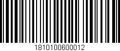Código de barras (EAN, GTIN, SKU, ISBN): '1810100600012'