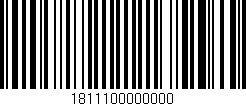 Código de barras (EAN, GTIN, SKU, ISBN): '1811100000000'