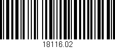 Código de barras (EAN, GTIN, SKU, ISBN): '18116.02'
