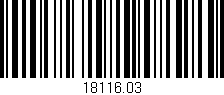 Código de barras (EAN, GTIN, SKU, ISBN): '18116.03'