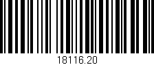Código de barras (EAN, GTIN, SKU, ISBN): '18116.20'