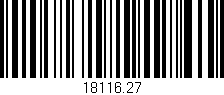 Código de barras (EAN, GTIN, SKU, ISBN): '18116.27'