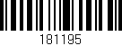 Código de barras (EAN, GTIN, SKU, ISBN): '181195'