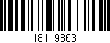 Código de barras (EAN, GTIN, SKU, ISBN): '18119863'