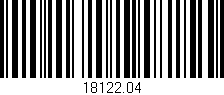 Código de barras (EAN, GTIN, SKU, ISBN): '18122.04'