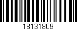 Código de barras (EAN, GTIN, SKU, ISBN): '18131809'