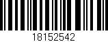Código de barras (EAN, GTIN, SKU, ISBN): '18152542'