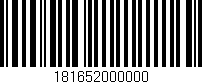 Código de barras (EAN, GTIN, SKU, ISBN): '181652000000'