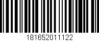 Código de barras (EAN, GTIN, SKU, ISBN): '181652011122'