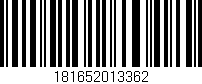 Código de barras (EAN, GTIN, SKU, ISBN): '181652013362'