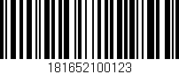 Código de barras (EAN, GTIN, SKU, ISBN): '181652100123'