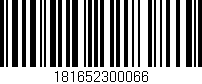 Código de barras (EAN, GTIN, SKU, ISBN): '181652300066'