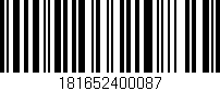 Código de barras (EAN, GTIN, SKU, ISBN): '181652400087'