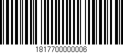 Código de barras (EAN, GTIN, SKU, ISBN): '1817700000006'