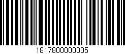 Código de barras (EAN, GTIN, SKU, ISBN): '1817800000005'