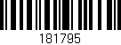 Código de barras (EAN, GTIN, SKU, ISBN): '181795'