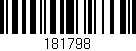 Código de barras (EAN, GTIN, SKU, ISBN): '181798'
