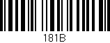 Código de barras (EAN, GTIN, SKU, ISBN): '181B'