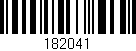Código de barras (EAN, GTIN, SKU, ISBN): '182041'