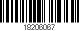 Código de barras (EAN, GTIN, SKU, ISBN): '18206067'