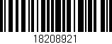 Código de barras (EAN, GTIN, SKU, ISBN): '18208921'