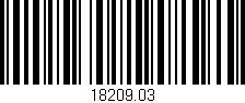 Código de barras (EAN, GTIN, SKU, ISBN): '18209.03'