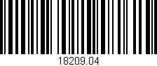 Código de barras (EAN, GTIN, SKU, ISBN): '18209.04'