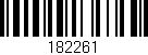 Código de barras (EAN, GTIN, SKU, ISBN): '182261'