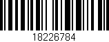 Código de barras (EAN, GTIN, SKU, ISBN): '18226784'