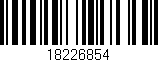 Código de barras (EAN, GTIN, SKU, ISBN): '18226854'